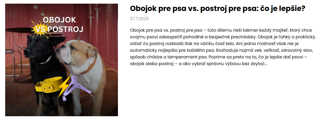 obojok vs postroj clanok